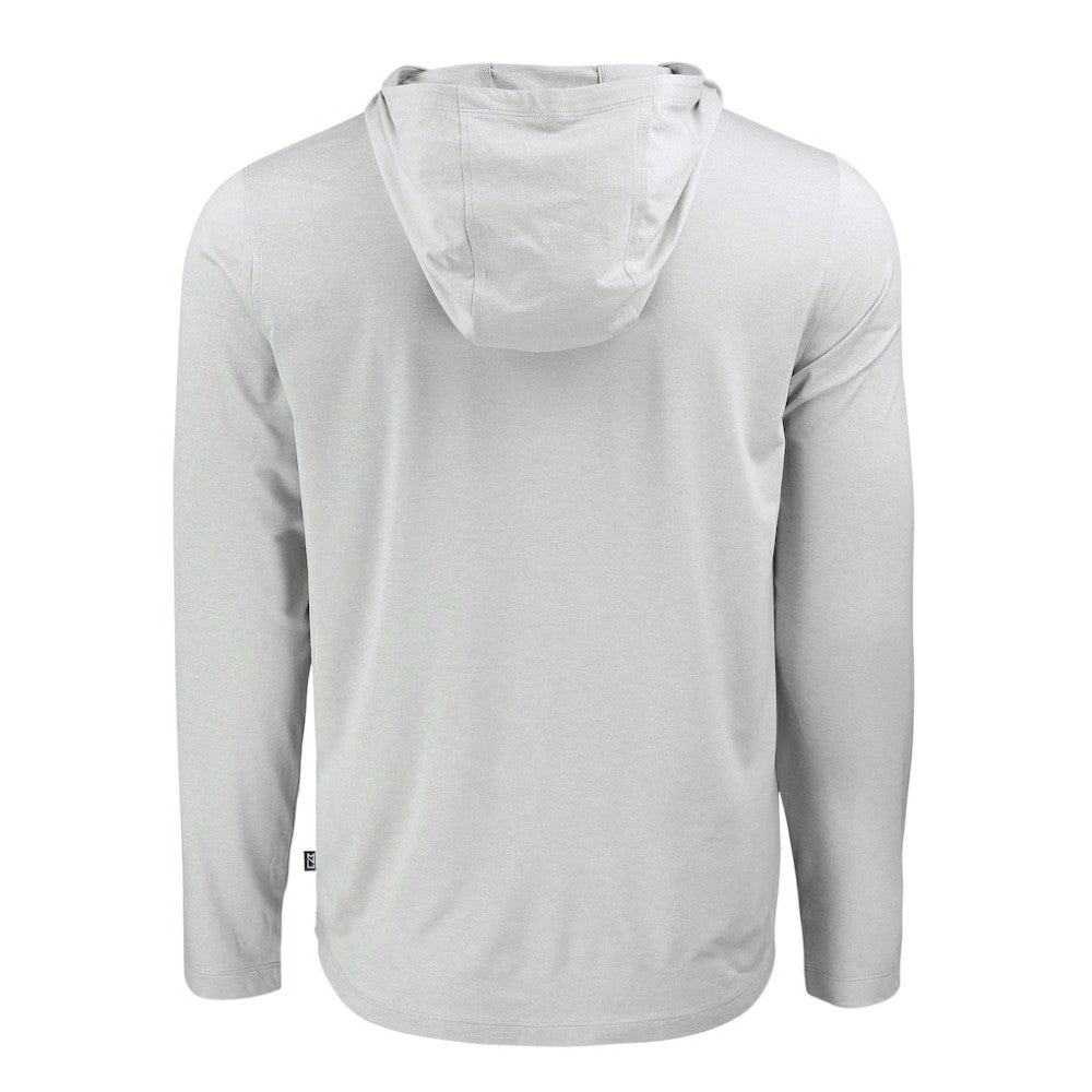 Chicago Cubs Cutter & Buck Coastline Epic Comfort Eco Recycled Long Sleeve Hoodie T-Shirt - Gray
