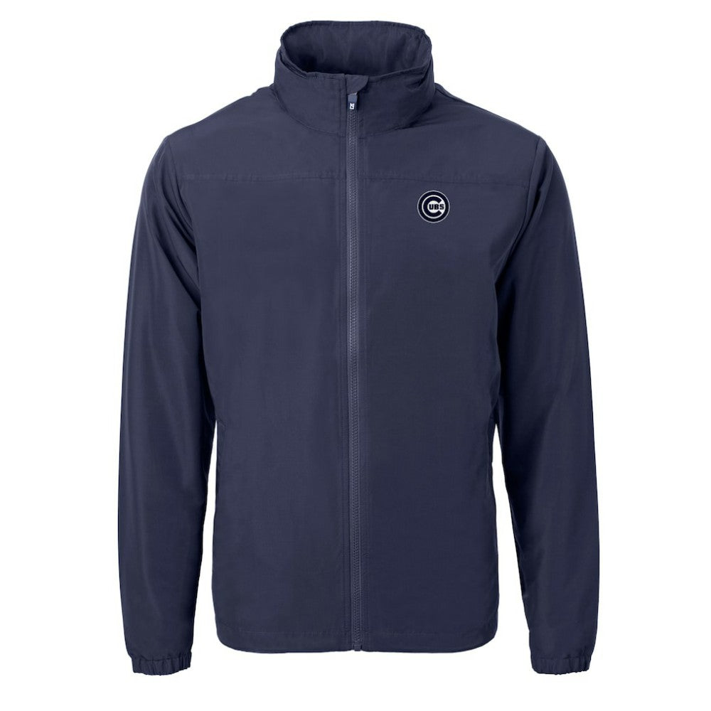 Chicago Cubs Cutter & Buck Charter Eco Recycled Full-Zip Hoodie Jacket - Navy
