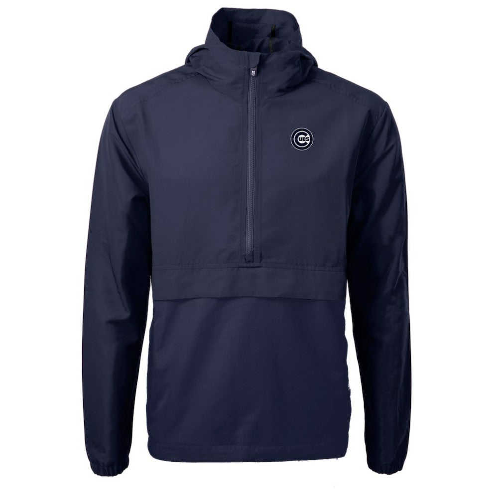 Chicago Cubs Cutter & Buck Charter Eco Recycled Anorak Half-Zip Hoodie Jacket - Navy