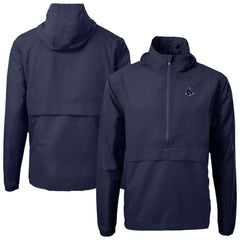 Boston Red Sox Cutter & Buck Charter Eco Recycled Anorak Half-Zip Hoodie Jacket - Navy