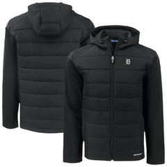 Detroit Tigers Cutter & Buck Evoke Hybrid Eco Softshell Recycled Full-Zip Jacket - Black