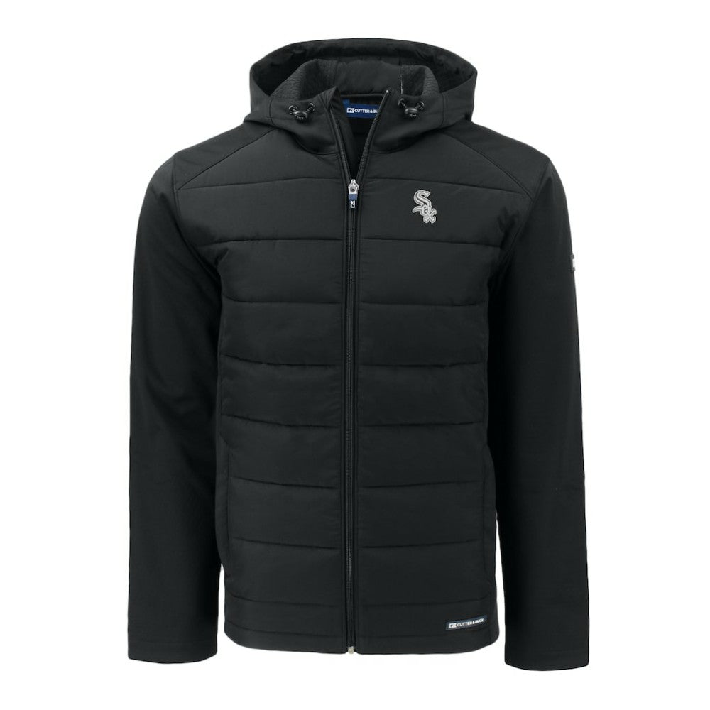 Chicago White Sox Cutter & Buck Evoke Hybrid Eco Softshell Recycled Full-Zip Jacket - Black