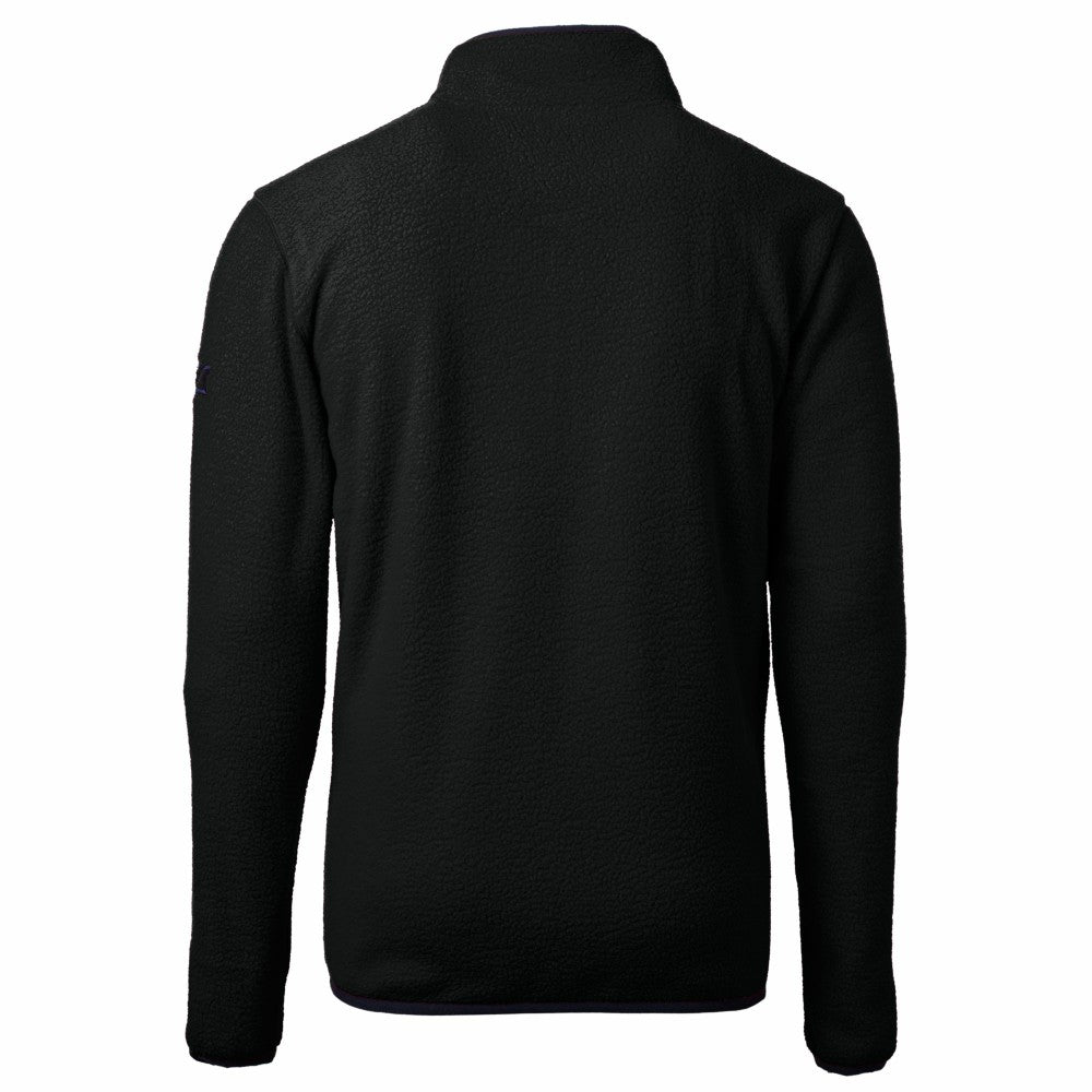 Los Angeles Dodgers Cutter & Buck Cascade Eco Fleece Quarter-Zip Jacket - Black
