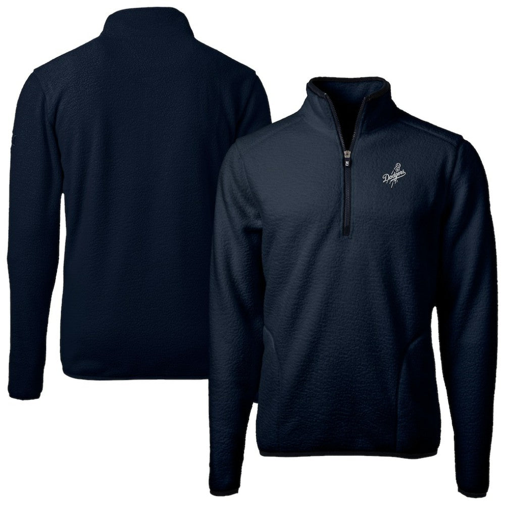 Los Angeles Dodgers Cutter & Buck Cascade Eco Fleece Quarter-Zip Jacket - Navy