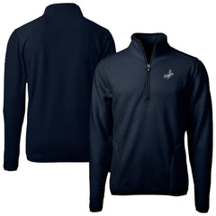 Los Angeles Dodgers Cutter & Buck Cascade Eco Fleece Quarter-Zip Jacket - Navy