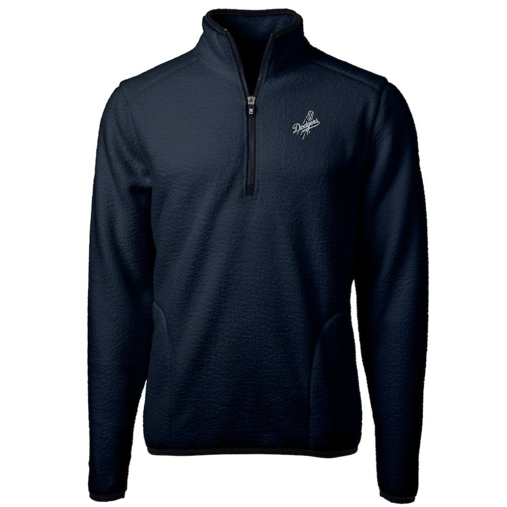 Los Angeles Dodgers Cutter & Buck Cascade Eco Fleece Quarter-Zip Jacket - Navy