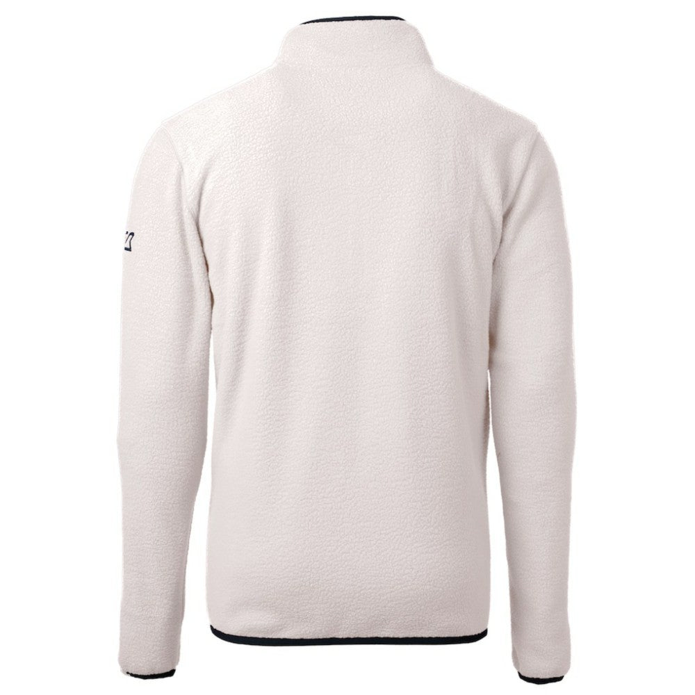Minnesota Twins Cutter & Buck Cascade Eco Fleece Quarter-Zip Jacket - Oatmeal