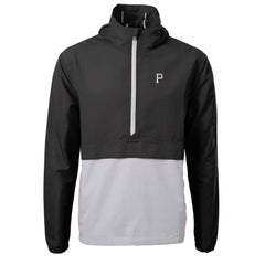 Pittsburgh Pirates Cutter & Buck Charter Eco Recycled Anorak Half-Zip Hoodie Jacket - Black