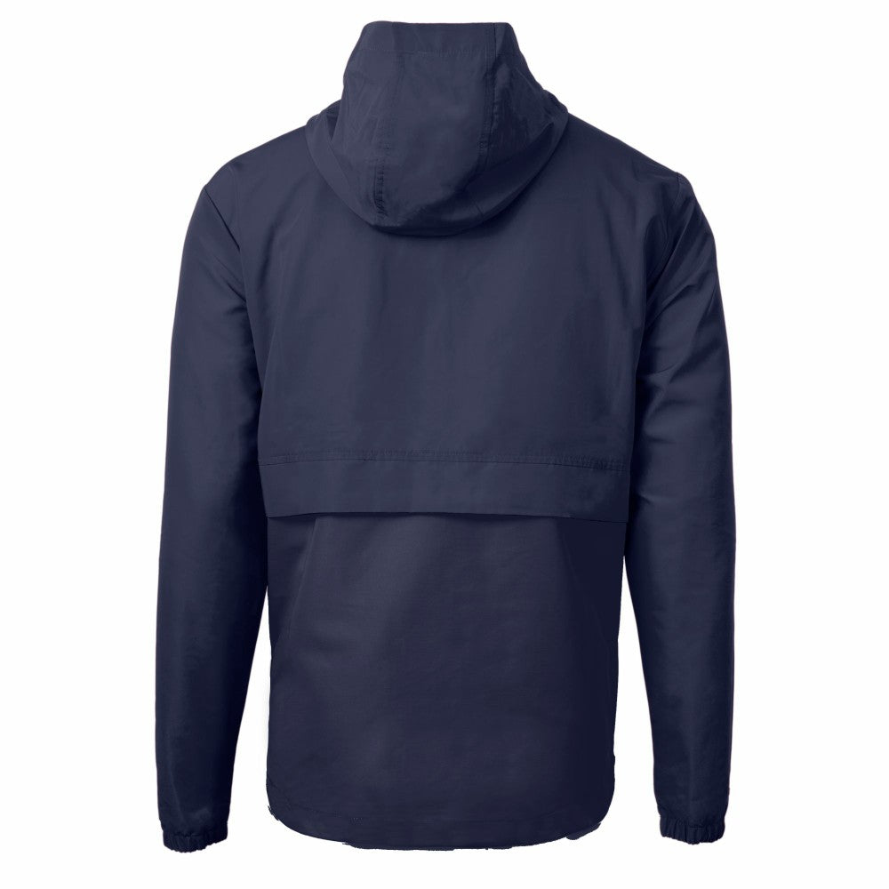 Milwaukee Brewers Cutter & Buck Charter Eco Recycled Anorak Half-Zip Hoodie Jacket - Navy