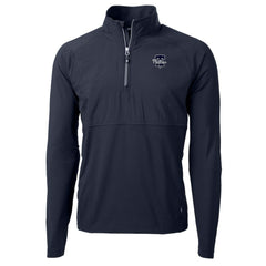Philadelphia Phillies Cutter & Buck Adapt Eco Hybrid Raglan DryTec Quarter-Zip Jacket - Navy