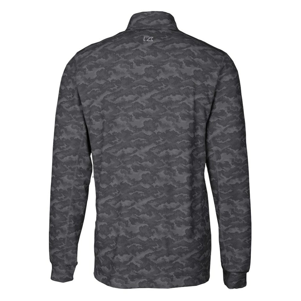 Philadelphia Phillies Cutter & Buck Traverse Eco Camo Tri-Blend DryTec Quarter-Zip Top - Black