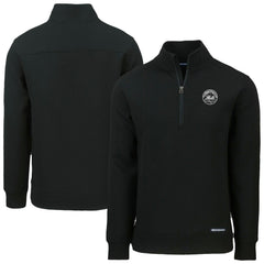 New York Mets Cutter & Buck Roam Eco Quarter-Zip Jacket - Black