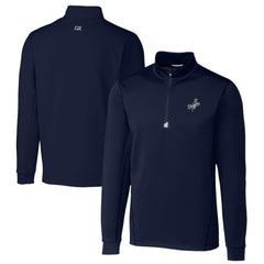 Los Angeles Dodgers Cutter & Buck Big & Tall Traverse Stretch Quarter-Zip Pullover Top - Navy