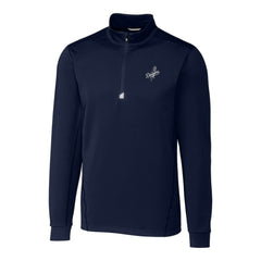 Los Angeles Dodgers Cutter & Buck Big & Tall Traverse Stretch Quarter-Zip Pullover Top - Navy