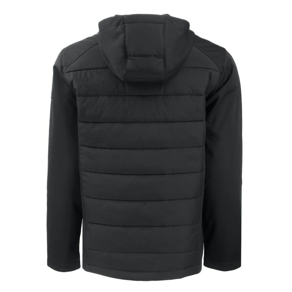 Detroit Tigers Cutter & Buck Big & Tall Evoke Hybrid Eco Softshell Recycled Full-Zip Jacket - Black