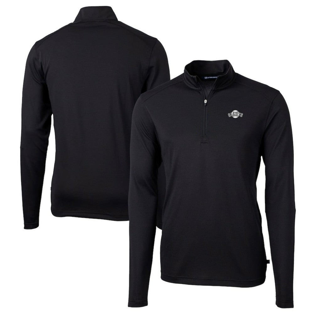 San Francisco Giants Cutter & Buck Big & Tall Virtue Eco Pique Quarter-Zip Jacket - Black