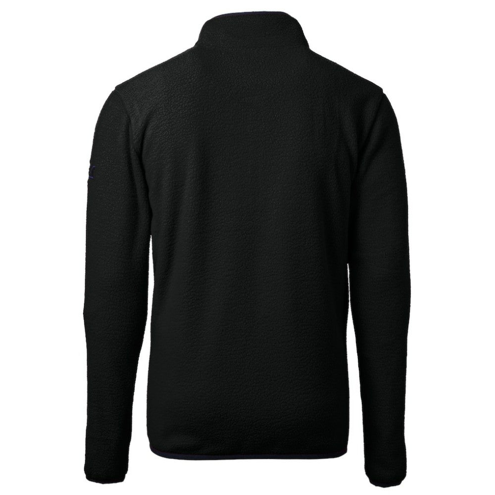 San Francisco Giants Cutter & Buck Big & Tall Cascade Eco Fleece Quarter-Zip Jacket - Black