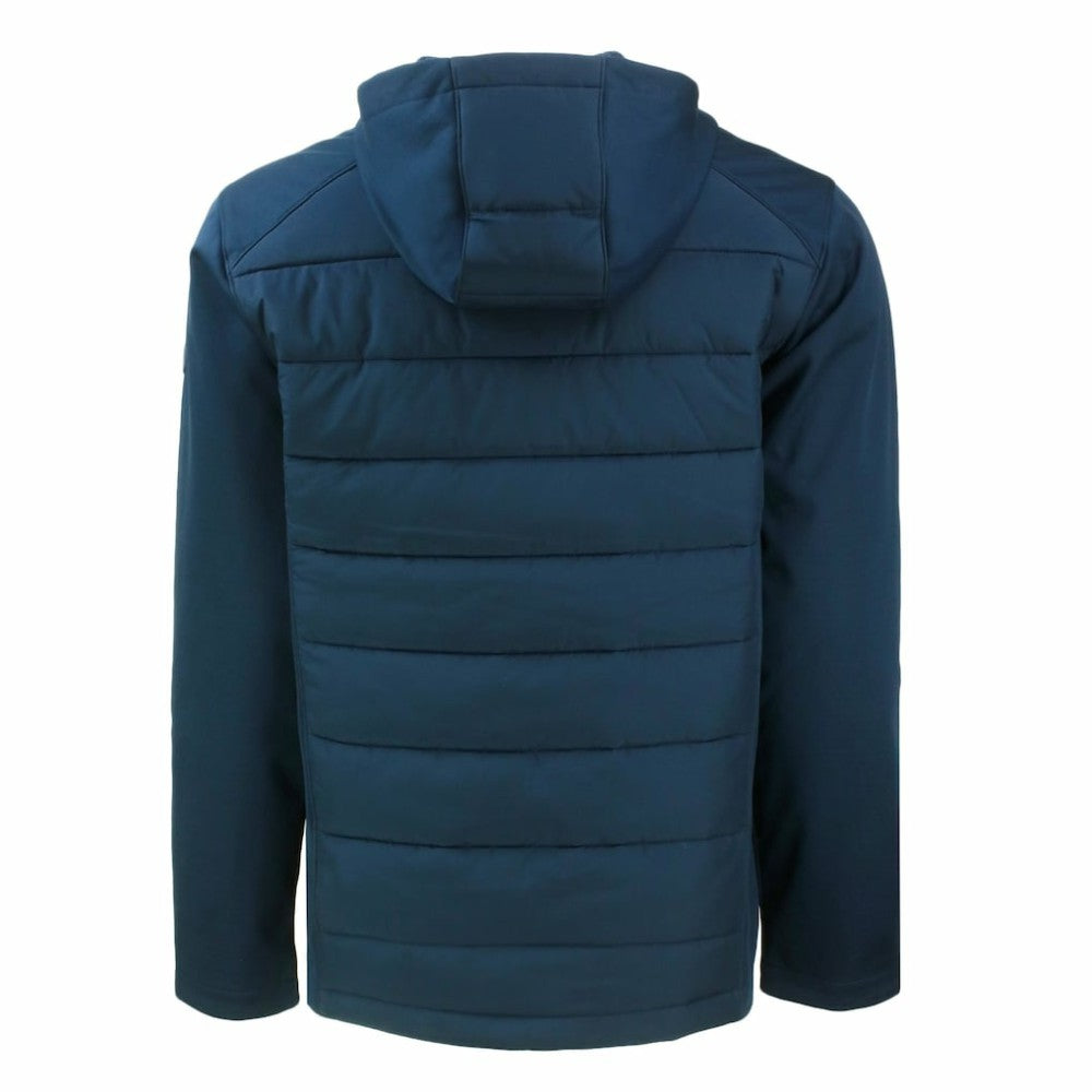 Los Angeles Dodgers Cutter & Buck Big & Tall Evoke Hybrid Eco Softshell Recycled Full-Zip Hooded PrimaLoft Jacket - Navy