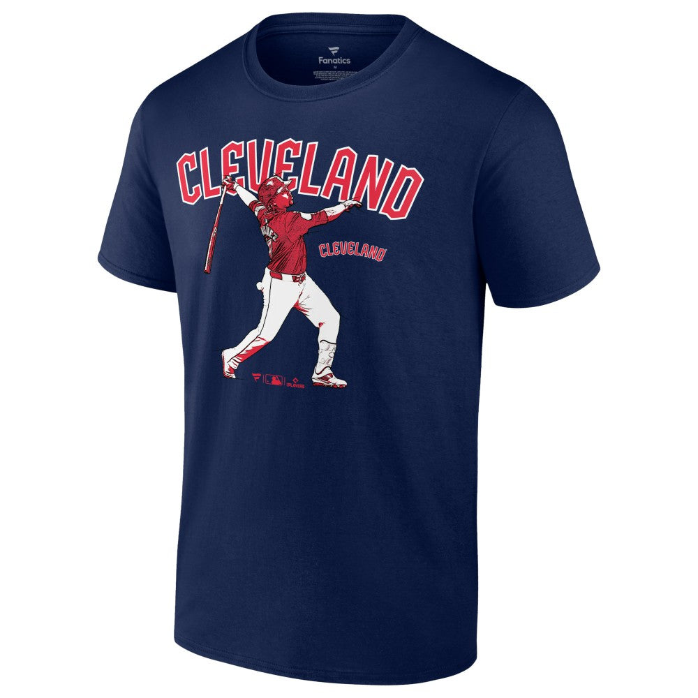 Jose Ramirez Cleveland Guardians Player Swing T-Shirt - Navy