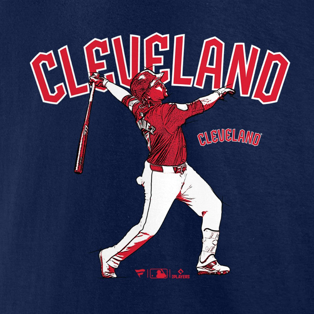 Jose Ramirez Cleveland Guardians Player Swing T-Shirt - Navy