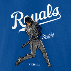 Bobby Witt Jr. Kansas City Royals Player Swing T-Shirt - Royal