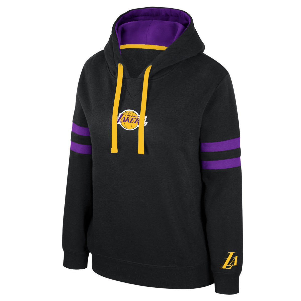 Los Angeles Lakers Stadium Essentials Women's Road Game Pullover Hoodie - Black cheap