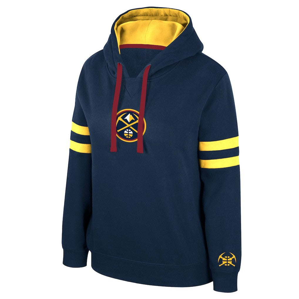 Denver Nuggets Stadium Essentials Women's Road Game Pullover Hoodie sale - Navy cheap