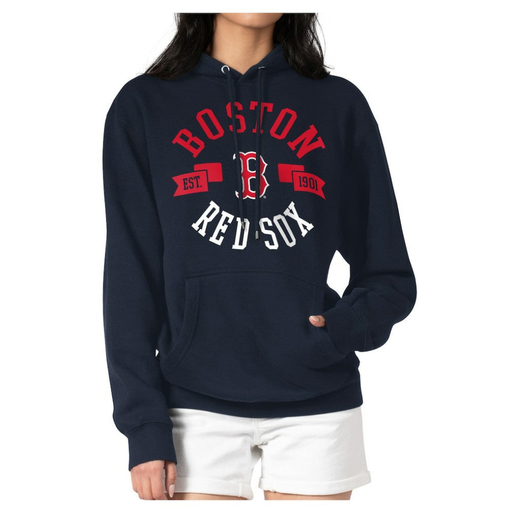 Boston Red Sox G-III 4Her by Carl Banks Women's Round Team Pullover Hoodie - Navy