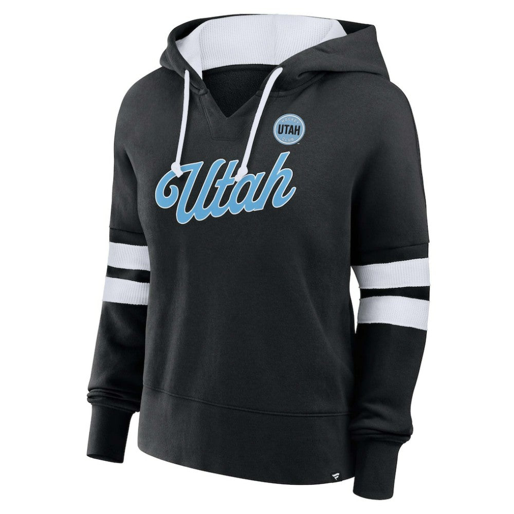 Utah Mammoth Fanatics Women's Oversized Seize V-Neck Pullover Hoodie