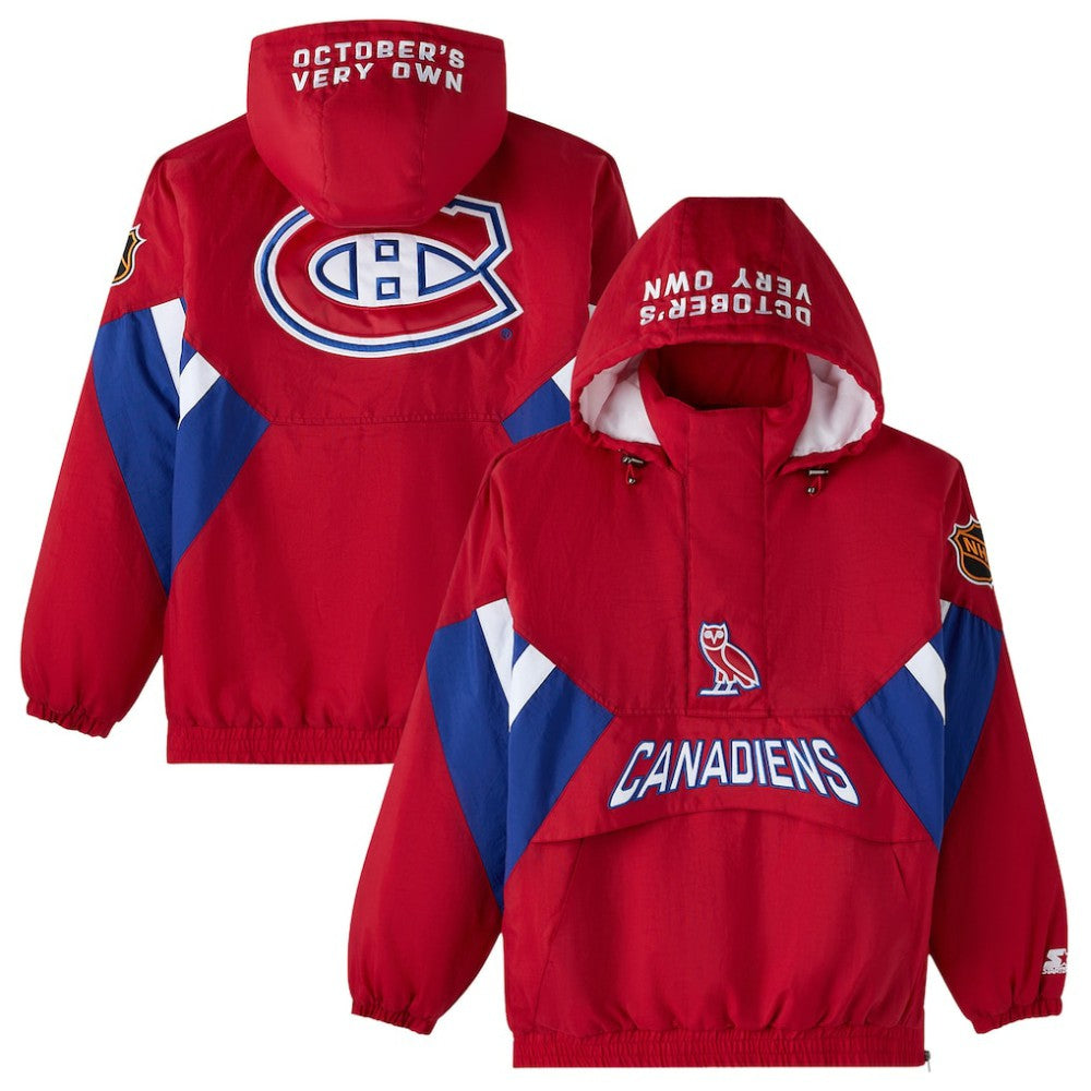 Montreal Canadiens OVO x Starter Half-Zip Hooded Jacket