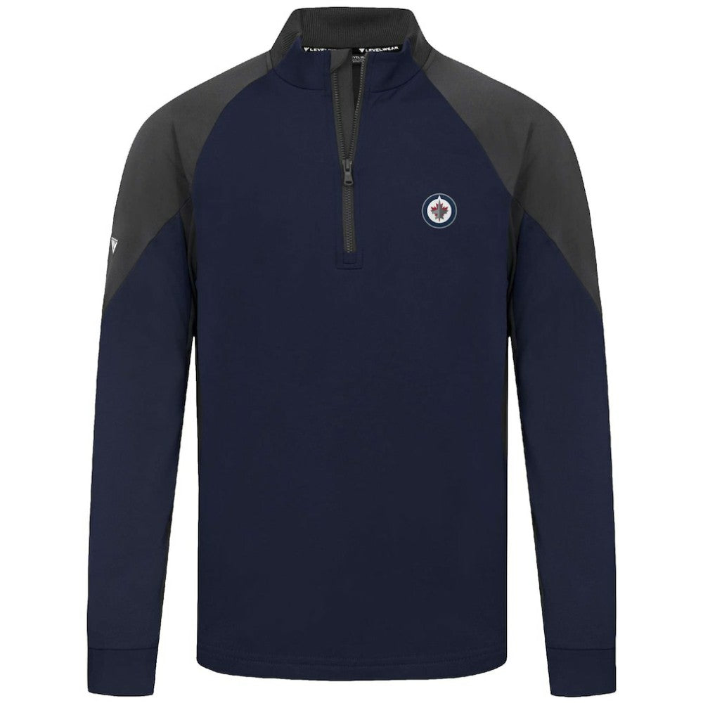 Winnipeg Jets Levelwear Cadet Insignia Core Quarter-Zip Pullover Top