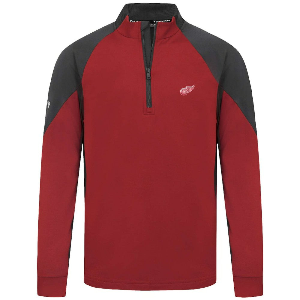 Detroit Red Wings Levelwear Cadet Insignia Core Quarter-Zip Pullover Top