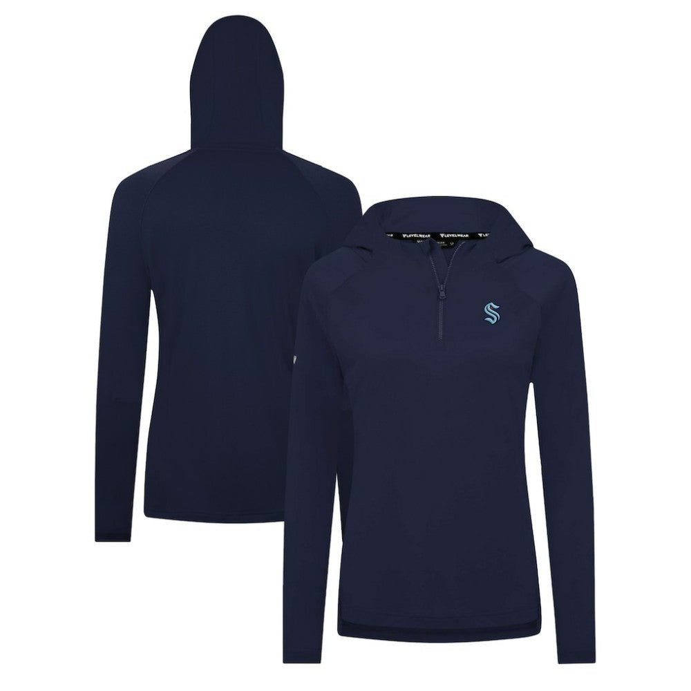 Seattle Kraken Levelwear Women's Raven Insignia Core Quarter-Zip Jacket