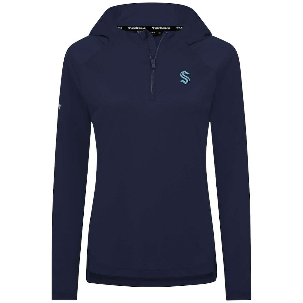 Seattle Kraken Levelwear Women's Raven Insignia Core Quarter-Zip Jacket