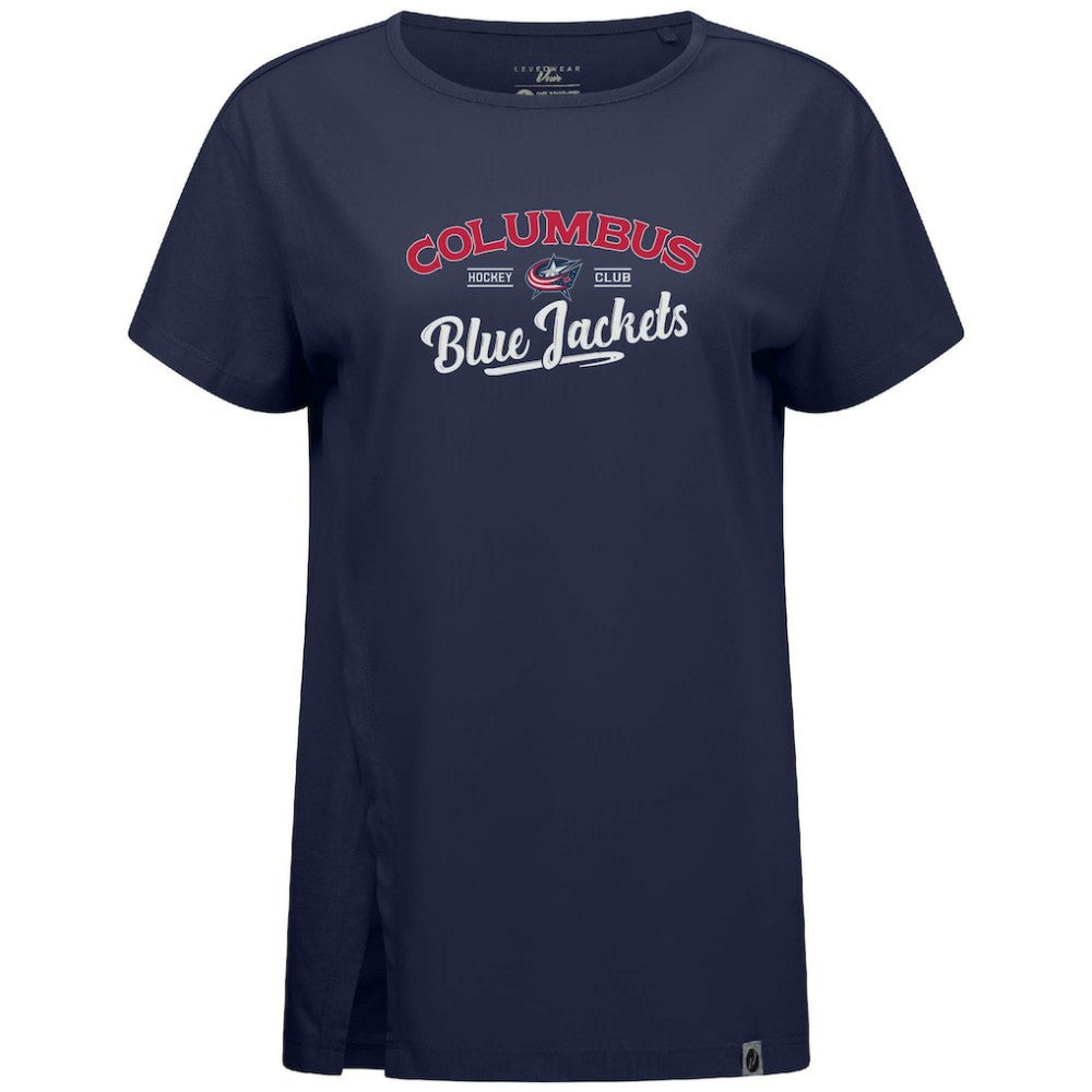 Columbus Blue Jackets Levelwear Women's Influx Ice Wall T-Shirt