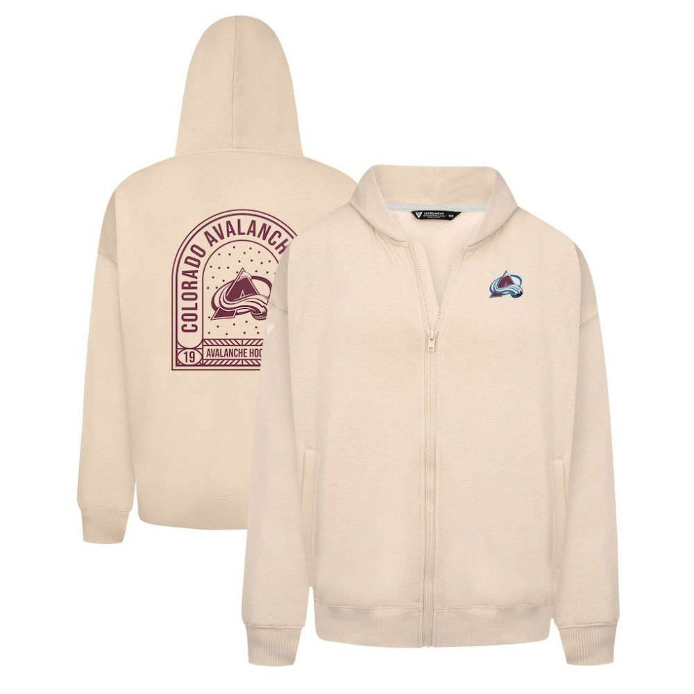 Colorado Avalanche Levelwear Uphill Stained Glass Full-Zip Hoodie Jacket