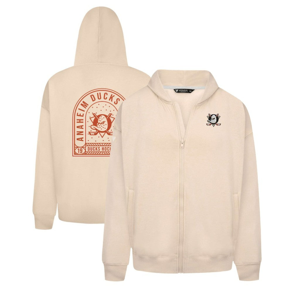 Anaheim Ducks Levelwear Uphill Stained Glass Full-Zip Hoodie Jacket