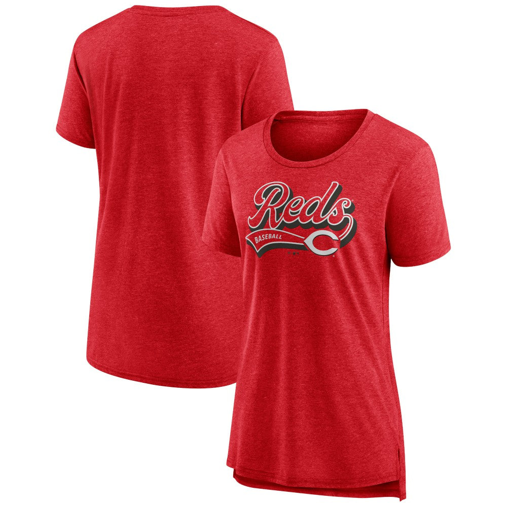 Cincinnati Reds Women's League Leader Tri-Blend T-Shirt - Red