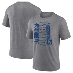Shohei Ohtani Los Angeles Dodgers Tri-Blend T-Shirt - Heather Gray