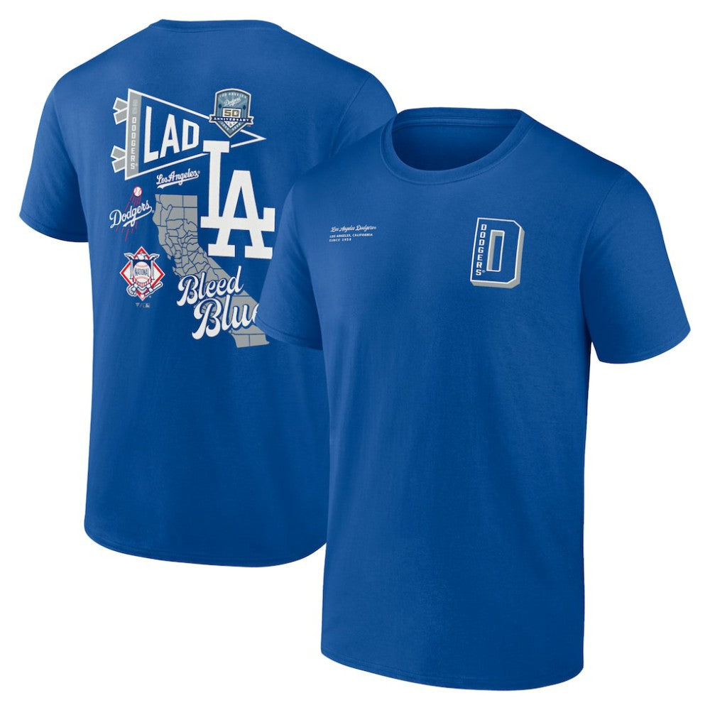 Los Angeles Dodgers Split Zone T-Shirt - Royal