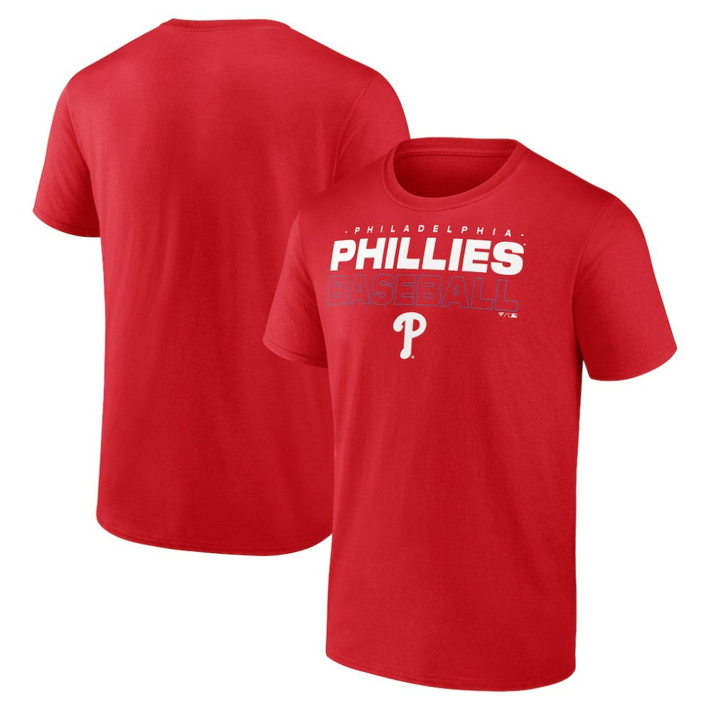 Philadelphia Phillies Stacked Baseball T-Shirt - Red