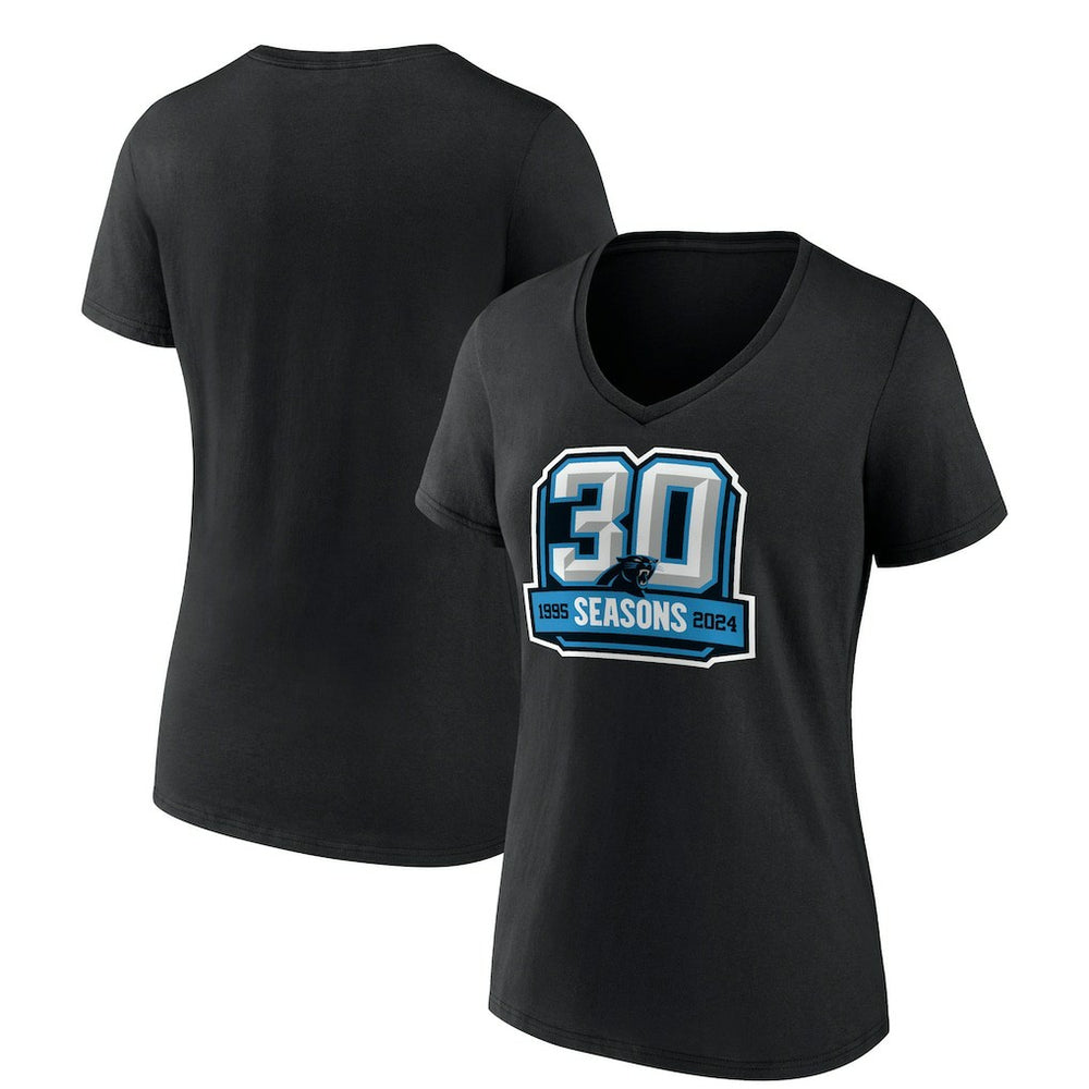 NFL Carolina Panthers Women's 30th Anniversary V-Neck T-Shirt