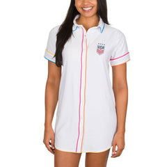 USWNT Concepts Sport Women's Flutter Knit Button-Up Nightshirt / Soccer Discount