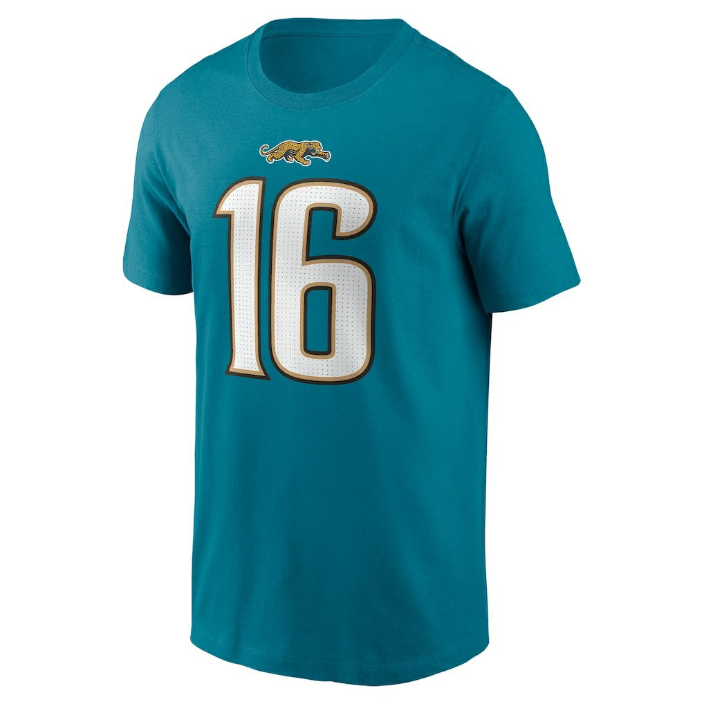 NFL Jacksonville Jaguars Trevor Lawrence  Throwback Name & Number T-Shirt