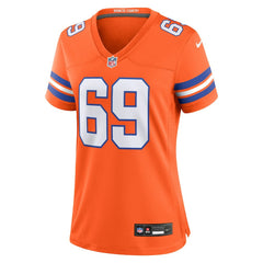 NFL Denver Broncos Mark Schlereth  Women's Mile High Collection 1977 Throwback Retired Player Game Jersey
