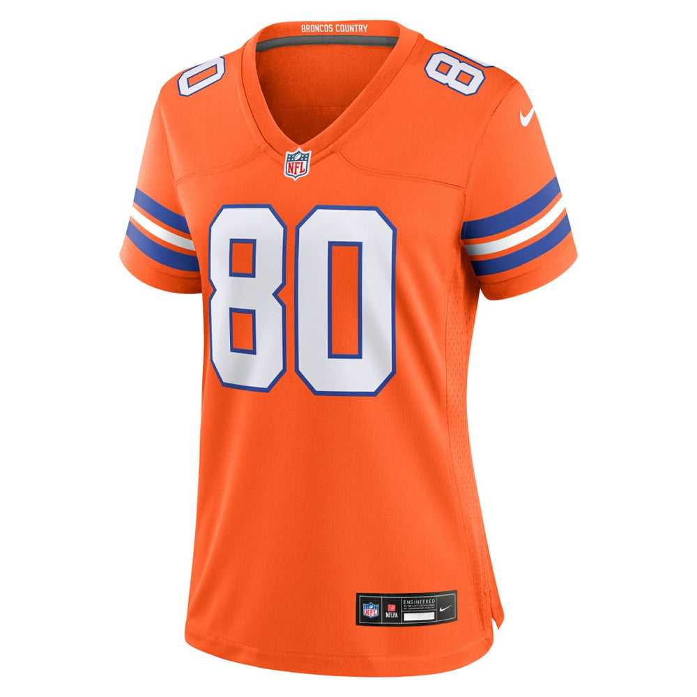 NFL Denver Broncos Rod Smith  Women's Mile High Collection 1977 Throwback Retired Player Game Jersey