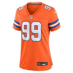 NFL Denver Broncos Zach Allen  Women's Mile High Collection 1977 Throwback Player Game Jersey