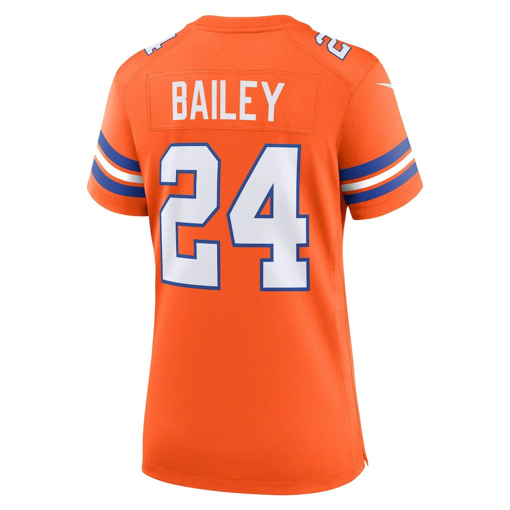 NFL Denver Broncos Champ Bailey  Women's Mile High Collection 1977 Throwback Retired Player Game Jersey