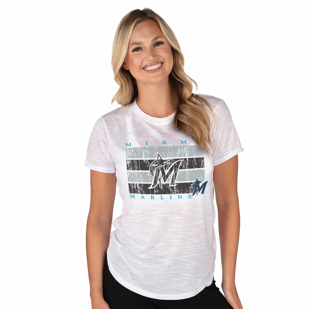 Miami Marlins Concepts Sport Women's Infuse Knit Top - White