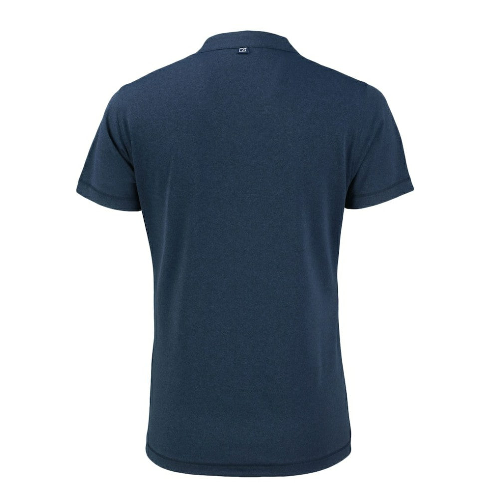Texas Rangers Cutter & Buck Women's Forge Stretch Blade DryTec V-Neck Polo - Heather Navy